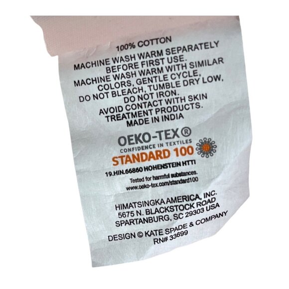 Kate Spade Pastel Pink Bath Towel 100% Cotton 30"X56" NEW! - Picture 6 of 6